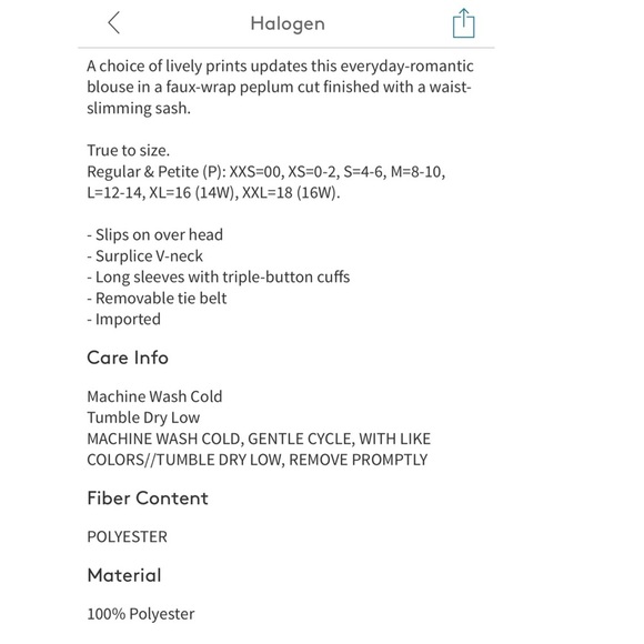 Halogen - Faux Wrap Blouse NO BELT - Picture 7 of 12